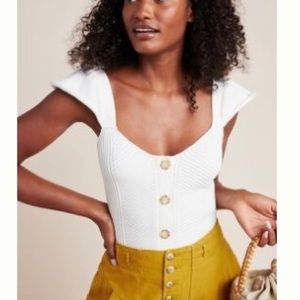 Anthropologie Flutter Sleeve Tank